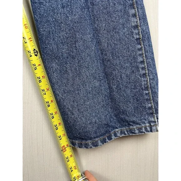 Wrangler FR Jeans Womens 11x34 Workwear Western Mid Wash Cotton Denim Cowgirl - Picture 12 of 13